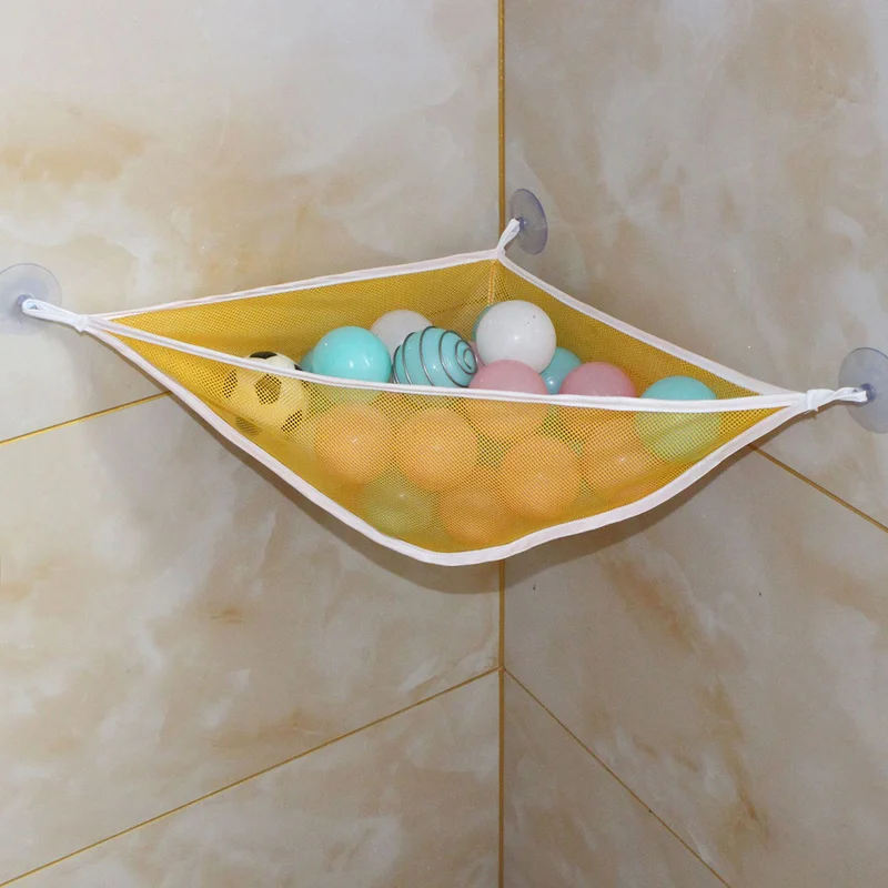 Suction Cups Net Plastic Drain Bag Hanging Bathroom Organizer Accessories