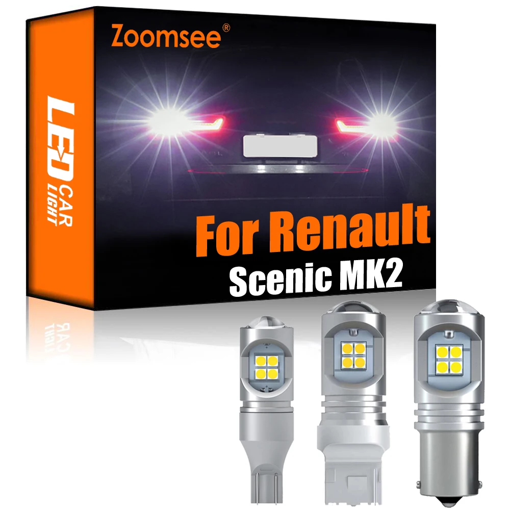 Zoomsee 2 шт. белый задсветодиодный для Renault Scenic II MK2 2004 2009 Canbus внешний резервный