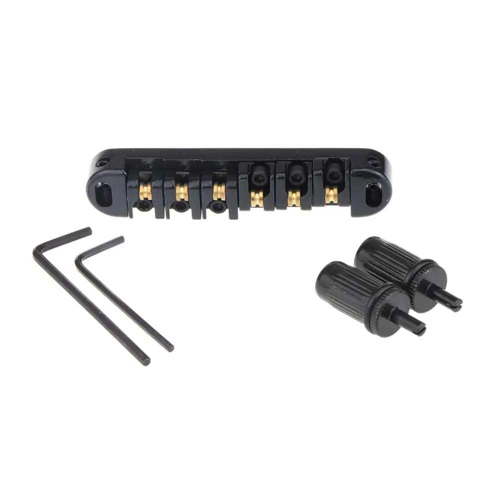 Musiclily Roller Tune-o-matic Bridge Locking Saddle for Les Paul Style Electric Guitar Black | Спорт и развлечения