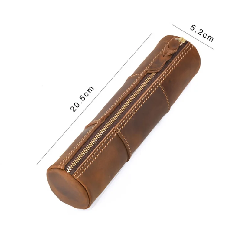 

AETOO Vintage leather stationery pen bag, head leather hand-made zero wallet, mad horse leather student stationery collectionbag