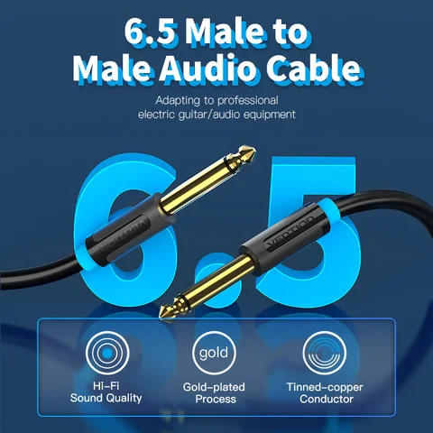 Vention Аудиокабель для гитары 6.5 мм