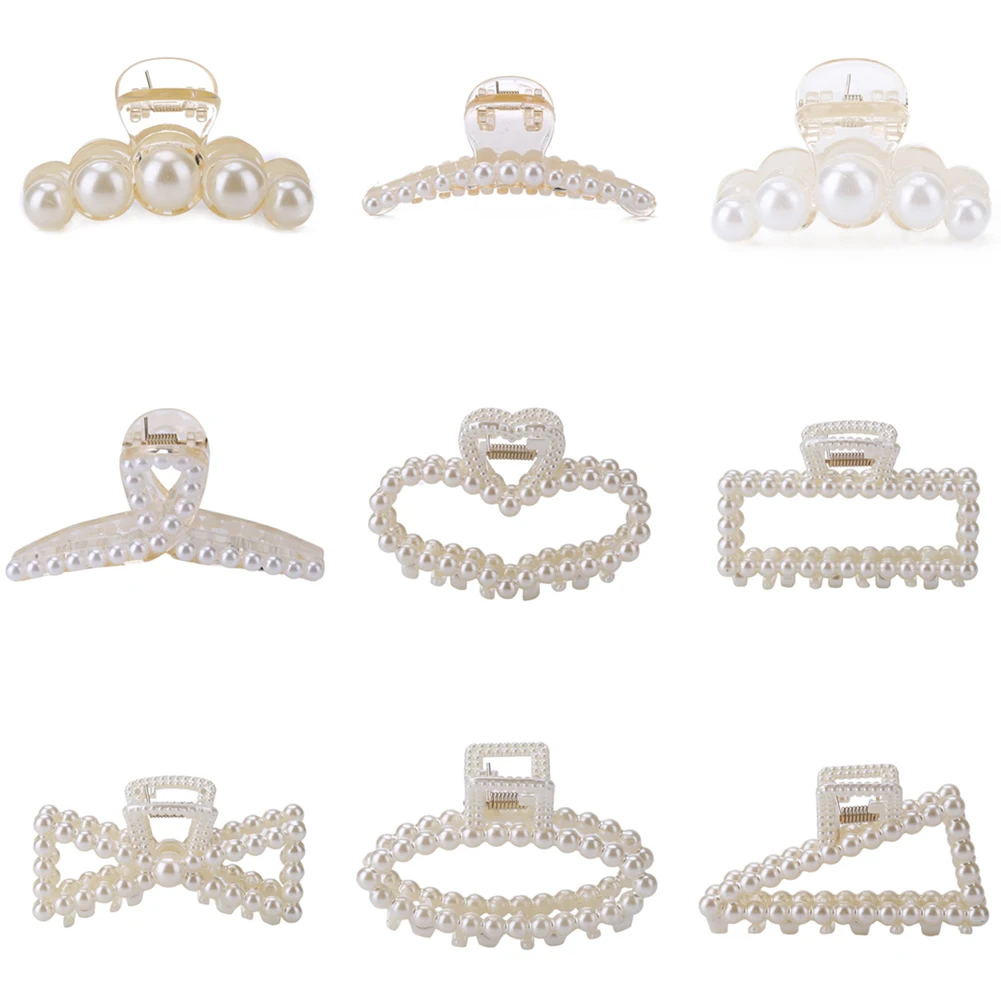

1PC Korean Hollow Geometric Pearl Hair Clips Hairpins for Women Fashion Headwear Girls Hairpins Hair Accessorie
