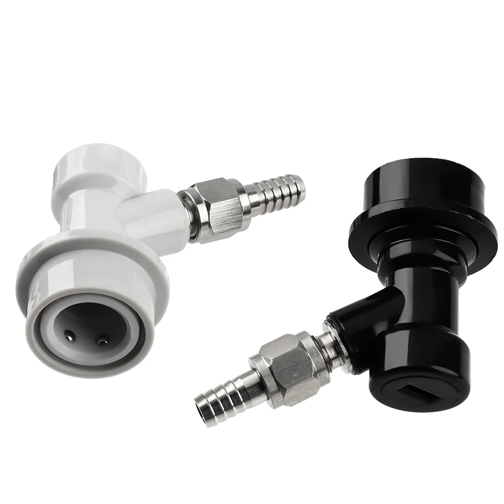

TWELVETAP A Pair Thread Ball Lock Keg Disconnect Liquid Gas Barbed Fast Connectors Beer With 1/4'' Swivel Nuts Metal Joint