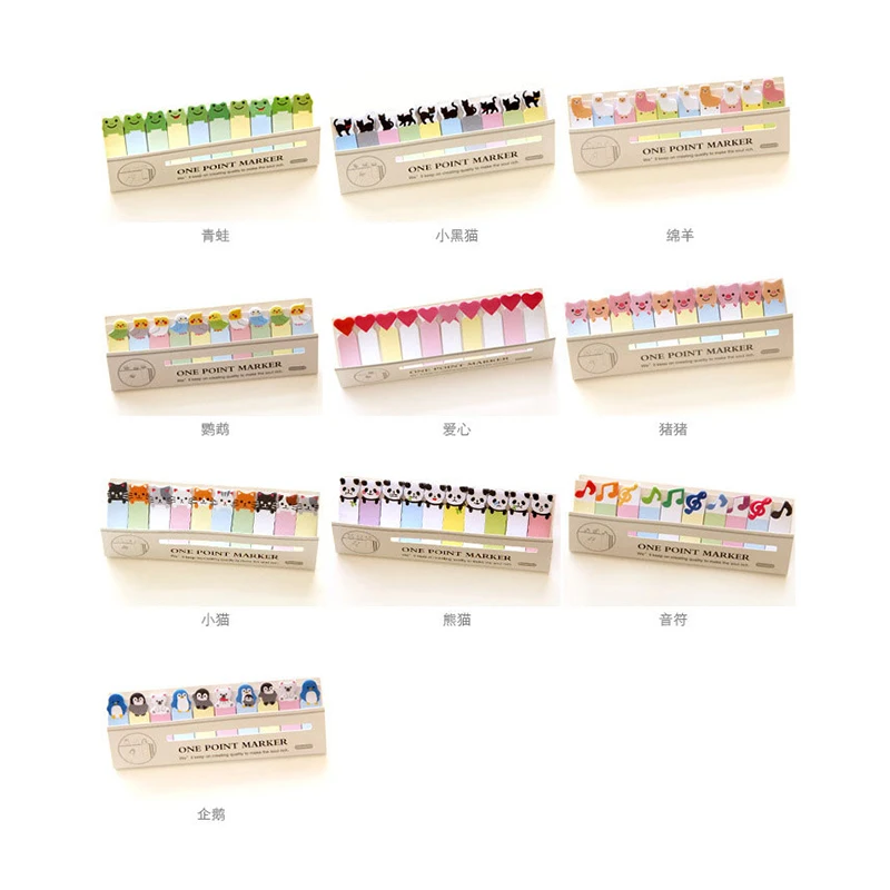 Мини мультфильм животных панда кошка блокнот стикеры милые кавайные записные