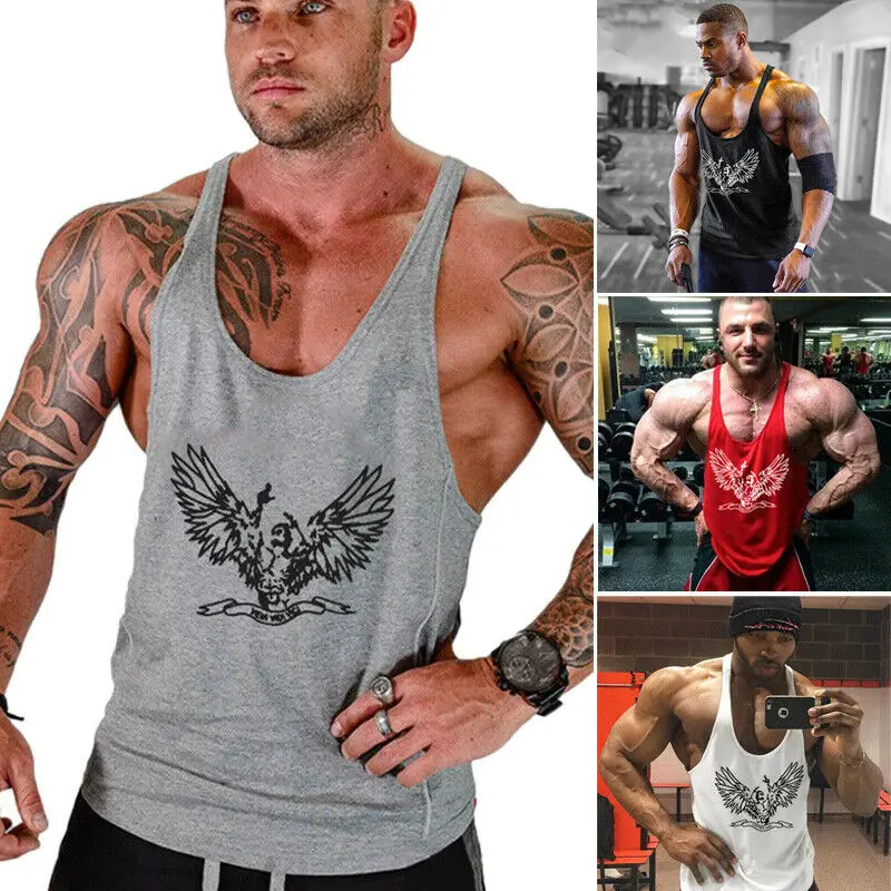 Лидер продаж оригинальная мужская майка для тренажерного зала с Y-образным