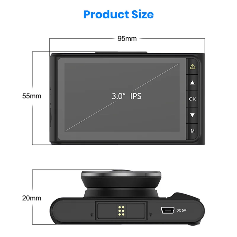 Автомобильный видеорегистратор AWESAFE Q8 4K 2160P GPS full hd 1920x1080 ночное видение - купить по