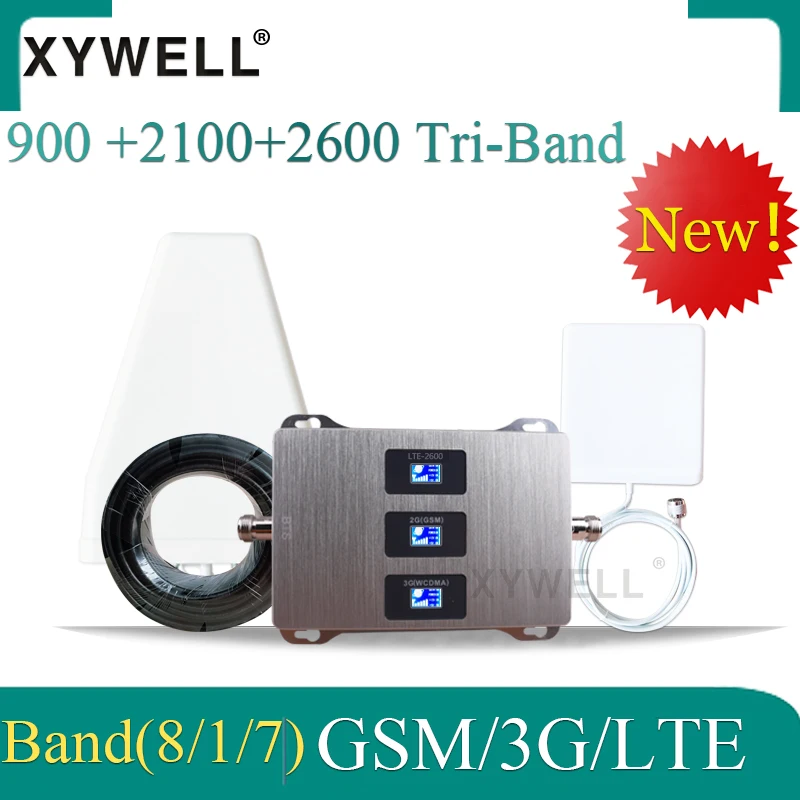 Усилитель российского сигнала 4g 3G 2G 4G 900 2100 2600 GSM UMTS LTE трехдиапазонный Мобильный