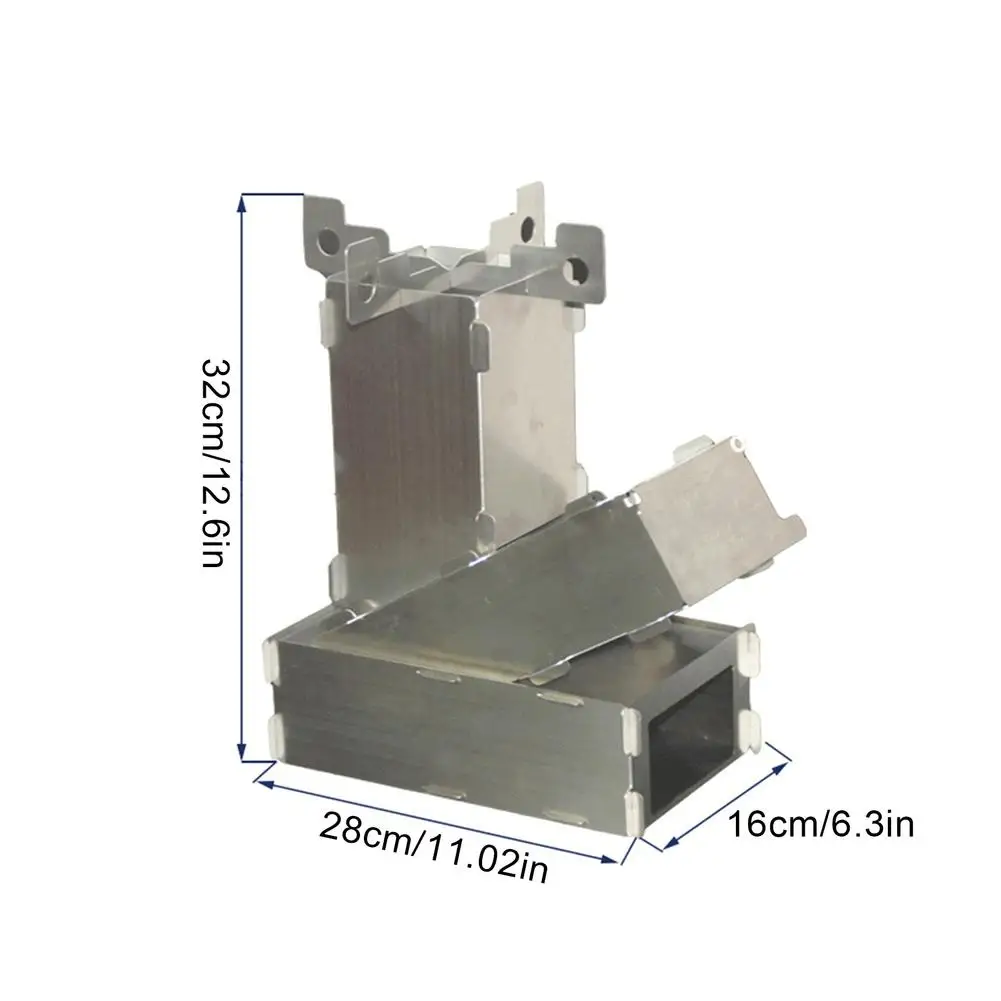 Уличная кемпинговая Удобная ракетная плита из нержавеющей стали Портативная