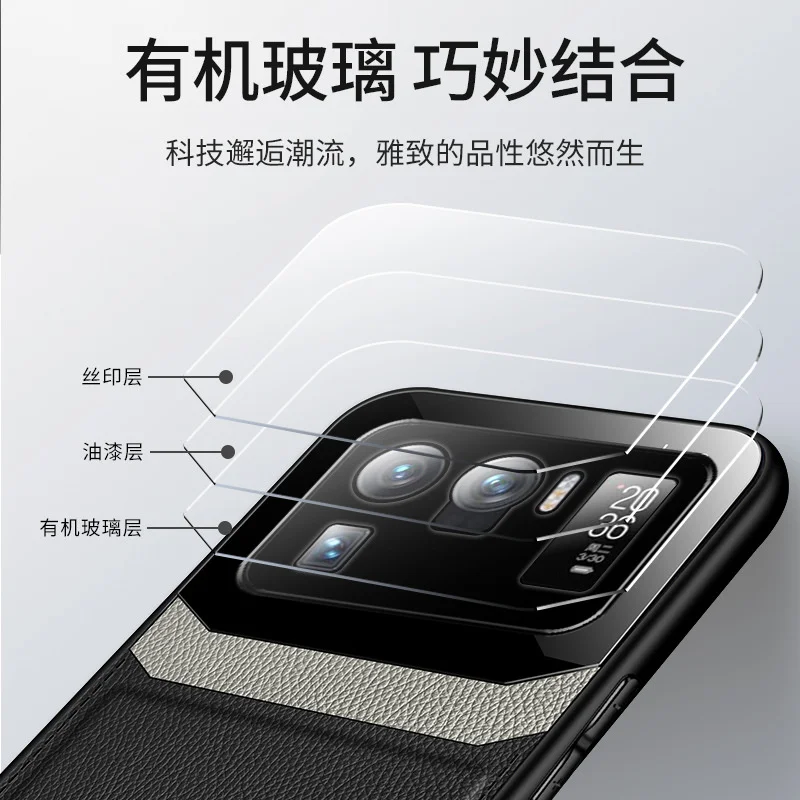 suitable for xiaomi 11ultra leather mobile phone case 11lite anti falling eye protection lens poco x3nfc protective cover free global shipping