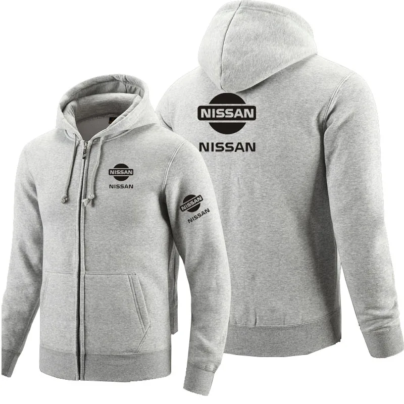 

Unisex Jackets Zipper Hoodies Nissan logo Printed Hoodie Fleece Long Sleeve Man's zipper Jacket Sweatshirt