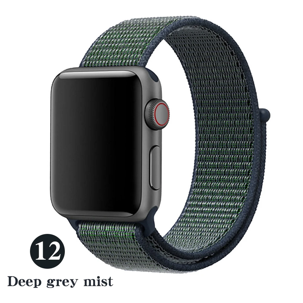 Deep grey mist Ремешок для Apple Watch серии 5 4 iwatch 42 мм 38 мм 44 мм 40 мм correa Apple Watch ремешок 321 аксессуары для умных часов браслет - Цвет ремешка: Deep grey mist