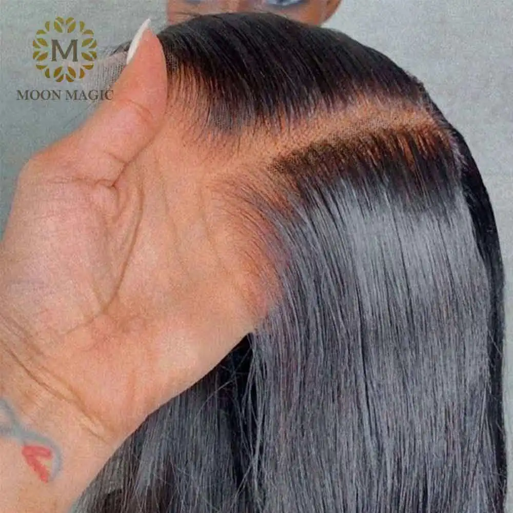 Парики из человеческих волос прямые 13x4 парики на сетке спереди выщипанные