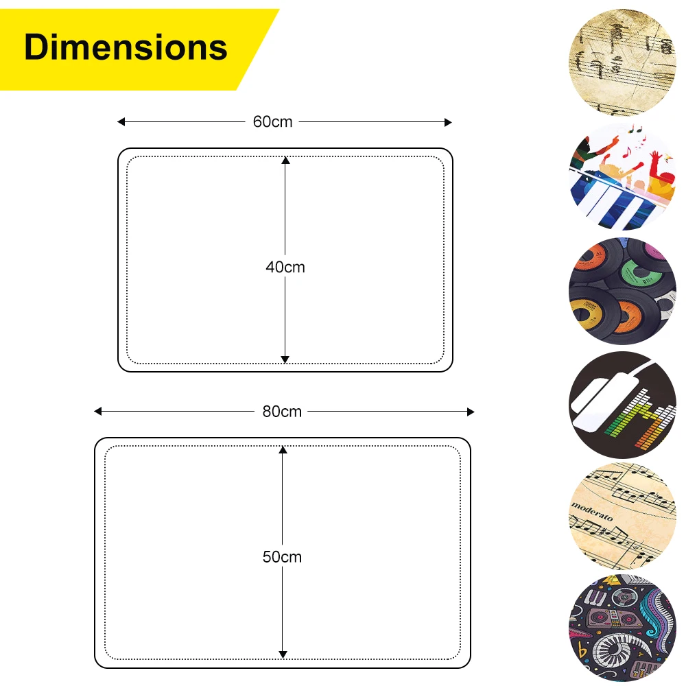 1 шт. входной Противоскользящий дверной коврик с музыкальным принтом Магнитная