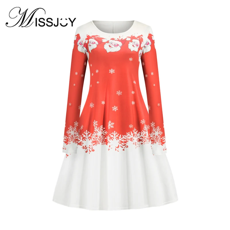 MISSJOY осень 2019 винтажные женские платья для рождественской вечеринки рок Свинг с