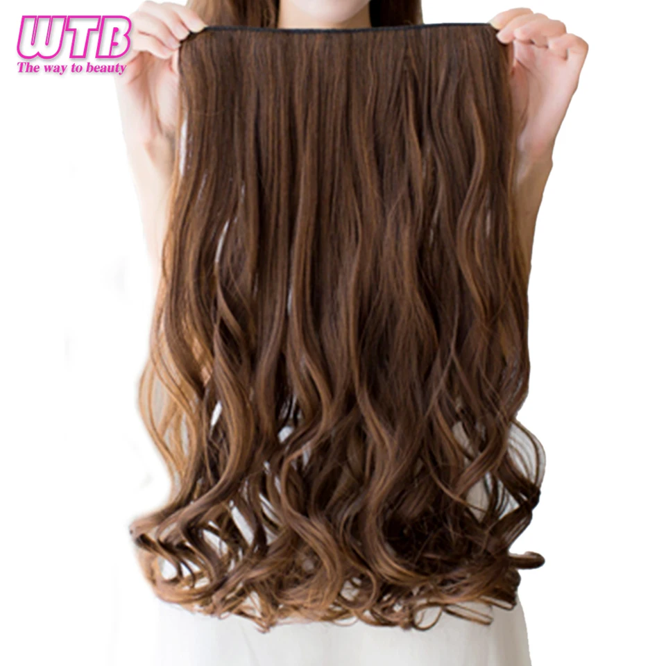 Длинные волнистые волосы для наращивания 5 клипсов высокотемпературное волокно