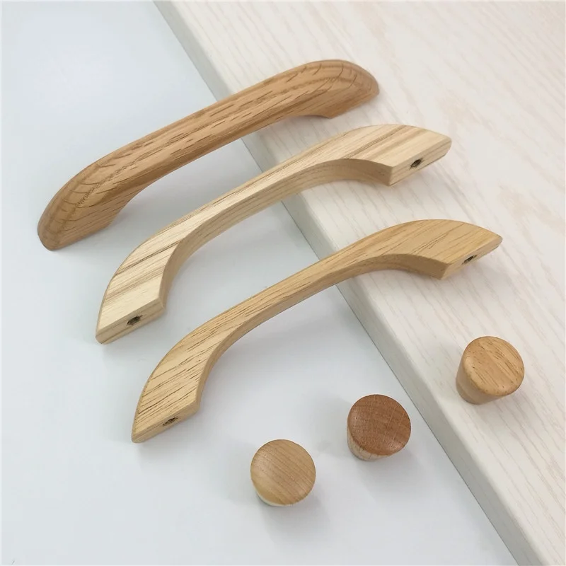 Ручка деревянная для шкафа Простая цветная ручка из массива дерева бук черный