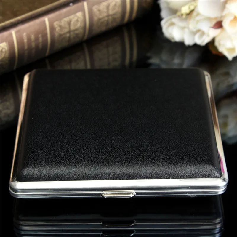Изысканный Подарочный чехол для сигареты Черный Карманный кожаный