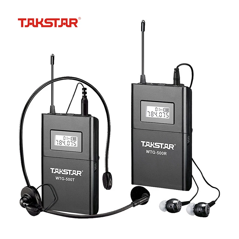 

Беспроводная аудиосистема TAKSTAR WTG-500 UHF, передатчик + приемник + микрофон + наушники для одновременной интерпретации