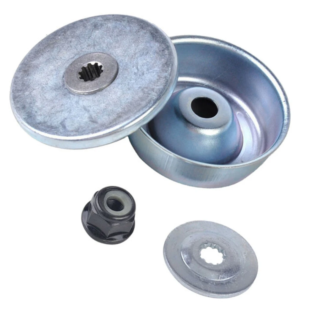 

1* Collar Nut+ Rider Plate+Thrust Washer+Thrust Plate Guard Washer 8*8*3cm Metal For Stihl FS120 FS200 FS250 String Trimmers