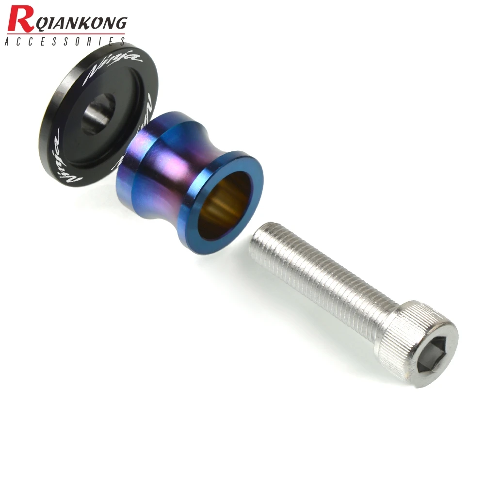 

10MM Motorcycle For KAWASAKI NINJA 250 250R 300 400 400R 650 650R Swingarm Spools Slider Stand Screw Ninja ZX-6R ZX25R 2020 2021