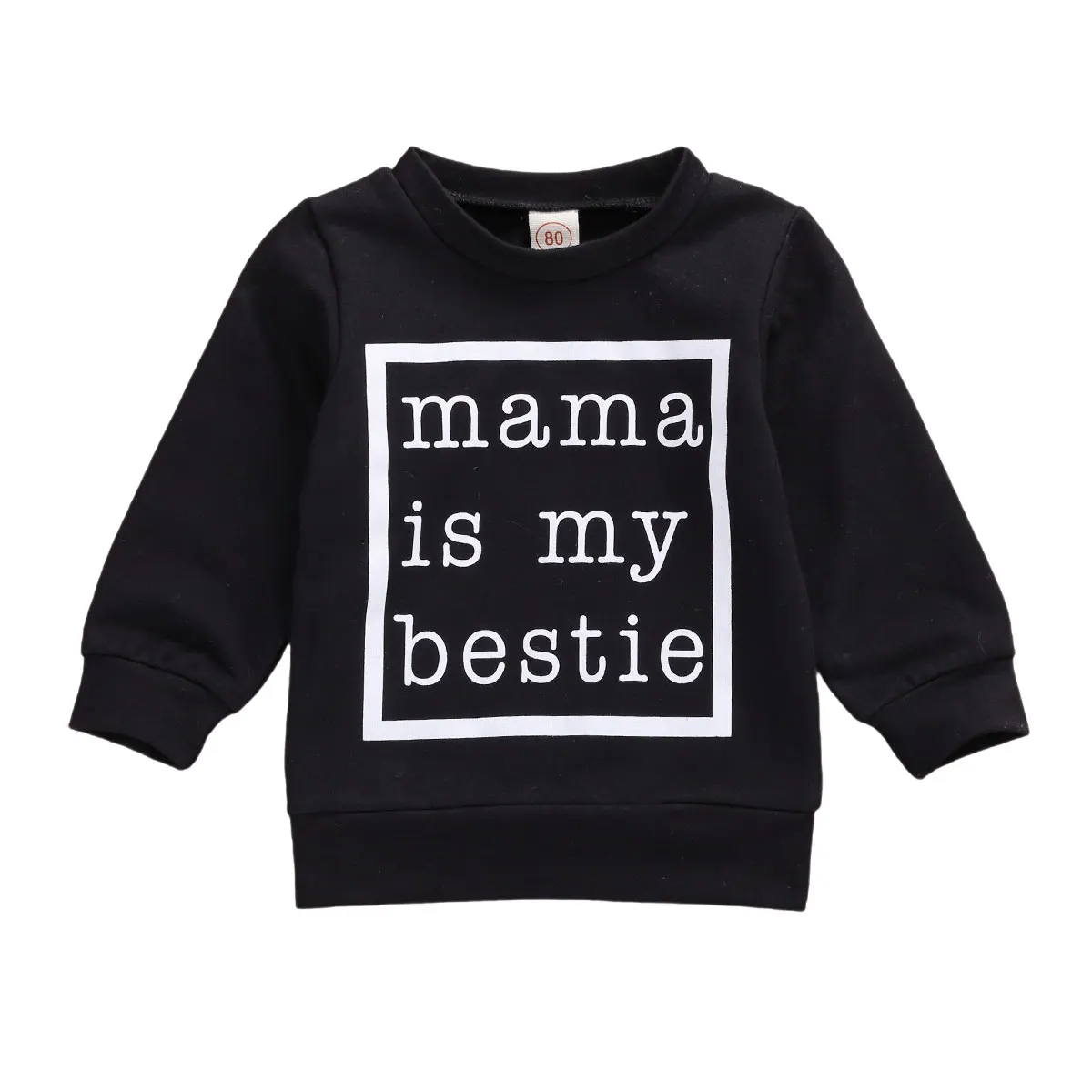 Jersey con estampado de letras para ni&ntilde;os y beb&eacute;s, sudaderas con estampado de mama is my bestie, Tops informales de 1 a 6 a&ntilde;os para primavera y oto&ntilde;o-0