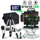 16128 линий лазерных уровней 4D3D светильник свет горизонтальный и вертикальный крест 360 автоматический самонивелирующийся лазерный уровень со штативом и пультом дистанционного управления
