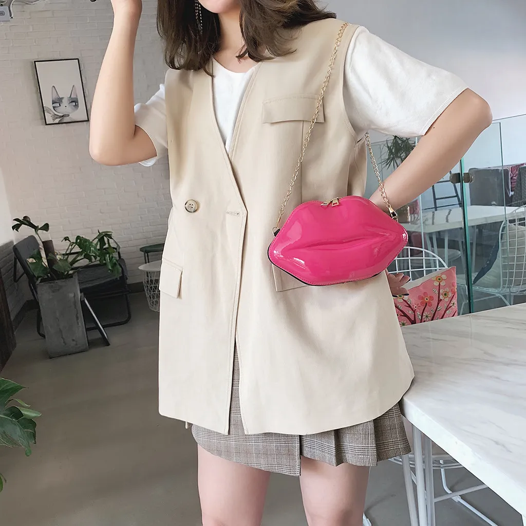 Пикантные женские туфли с рисунком в виде губ Стиль стиль экокожа (полиуретан)