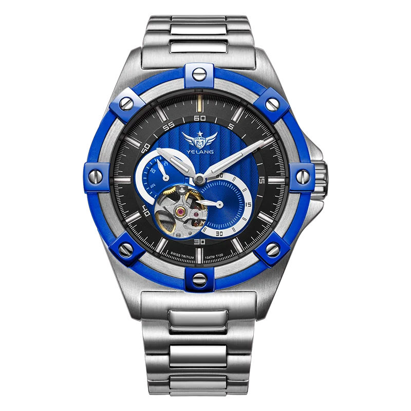 Мужские часы с Тритием автоматические Yelang военные водонепроницаемые
