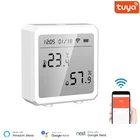 Датчик температуры и влажности Tuya Smart life с Wi-Fi, комнатный гигрометр, термометр с ЖК-дисплеем, поддержка Alexa Google Home