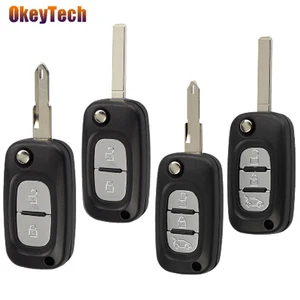 Чехол-книжка для автомобильного ключа OkeyTech, 23 кнопок, для Renault Clio, Megane, Kangoo, Modus