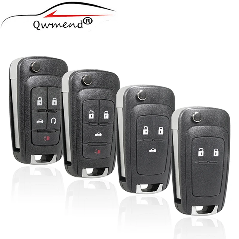 

QWMEND 315/433mhz Remote Key for Opel Vauxhall Astra J Corsa E Insignia Zafira C Flip Car Key ID46 Chip 2/3/4/5 Button