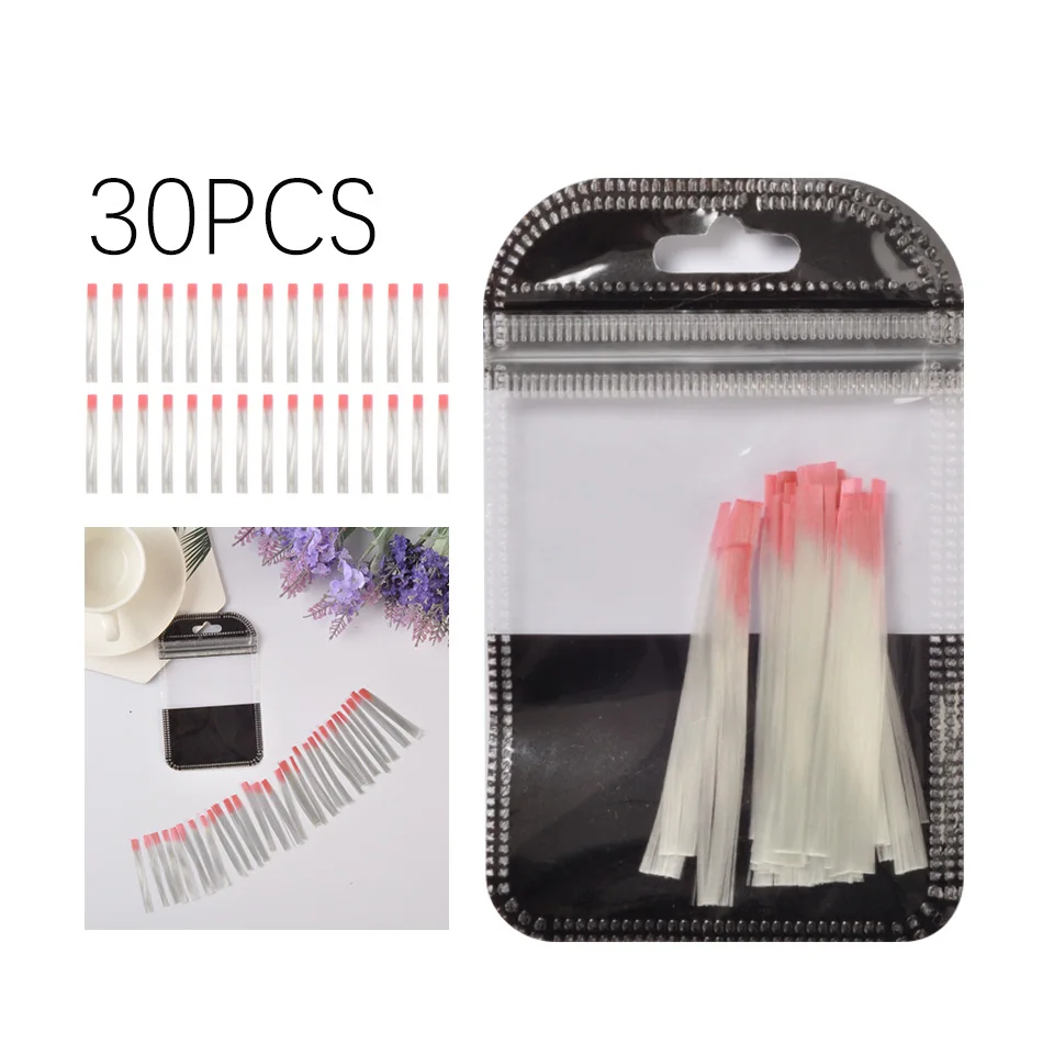 30pcs 10/30/50pcs Fiberglass Nail Extension Glass Fibernails Fiber Nail Silk Extension Set Nail Acrylic Tips Nail Salon - Цвет: 30pcs