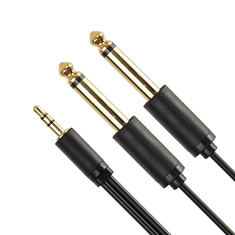 Cabletime 3 5 мм в двойной 6 35 аудиокабель для миксера усилителя громкоговорителя