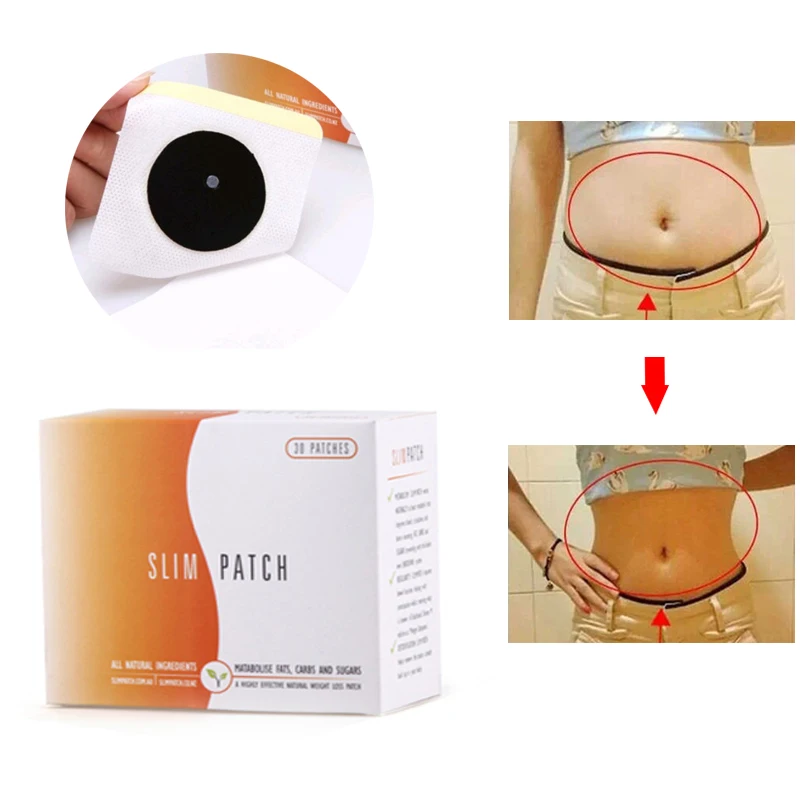30 шт./упак. тонкая наклейка для пупка устройство похудения сжигание жира