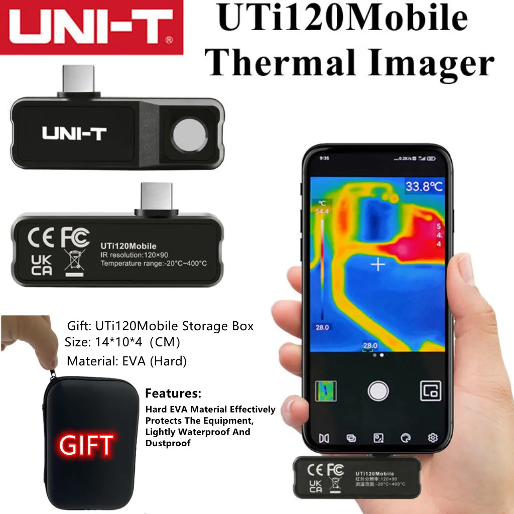 Мобильный тепловизор UTi120Mobile камера для отслеживания горячей точки термометр