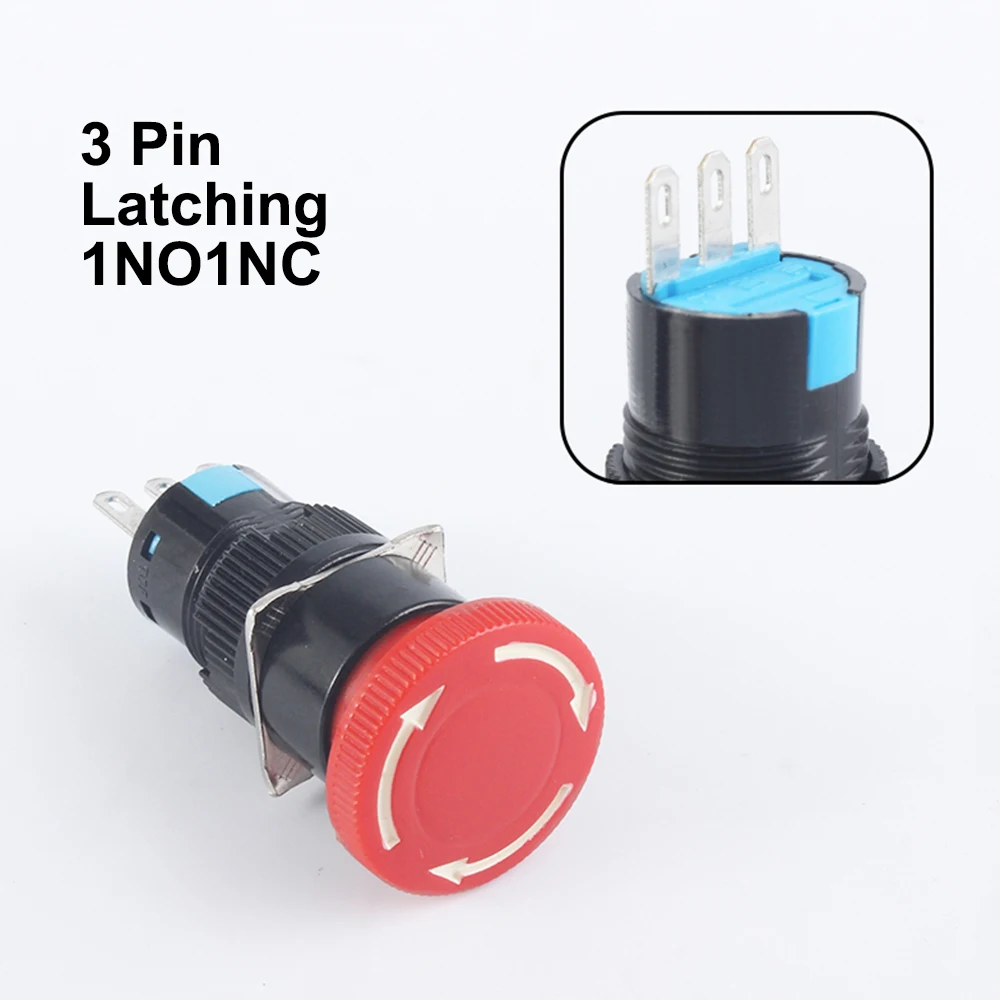 

Красный пластиковый гриб, кнопка аварийного остановки, переключатель 16 мм, монтажное отверстие 1NO1NC 2NO2NC, блокировка, E-Stop, поворотный переключатель