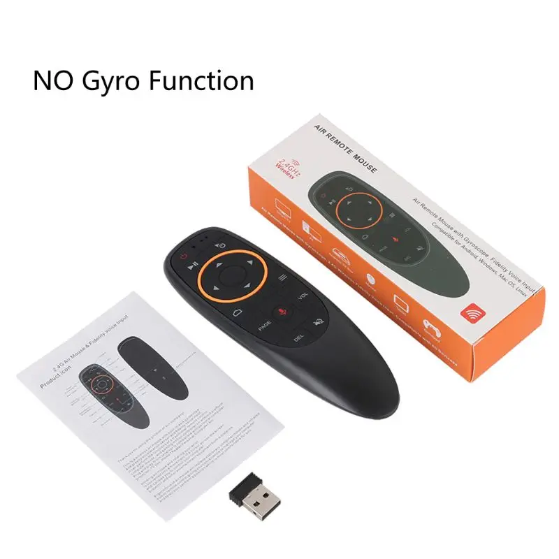 Черный G10 2,4G Голосовая воздушная мышь Fly mouse ИК функция обучения дистанционное управление работа с Android Box tv управление ler W91A - Цвет: Черный