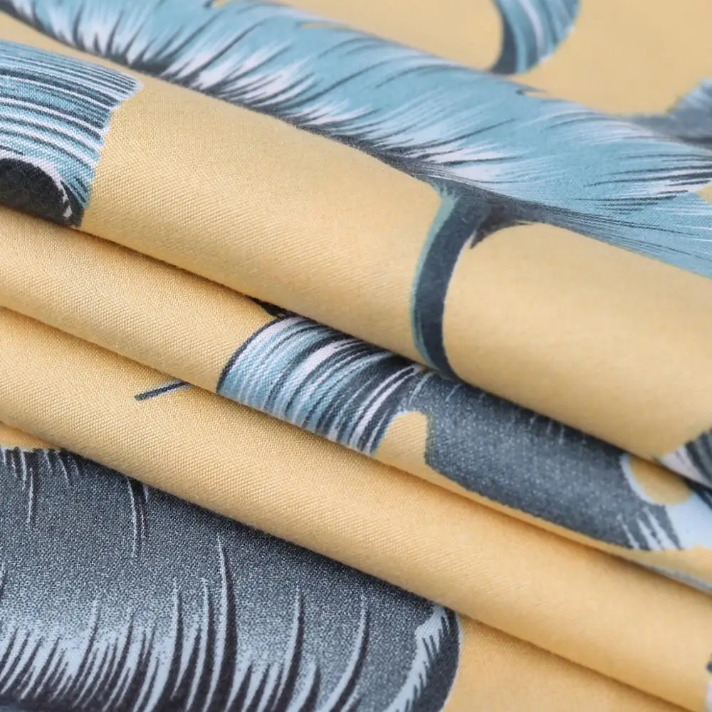 Комплект постельного белья с цветочным рисунком пододеяльник наволочка желтого