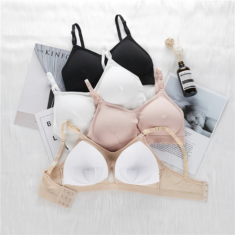 Бюстгальтер женский хлопковый с чашками пуш-ап пикантное нижнее белье без