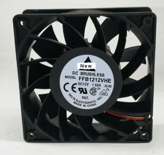 

For Delta FFB1212VHE 5A61 DC 12V 1.50A 120x120x38mm Server Cooling Fan