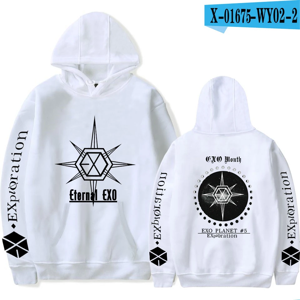 L Новое поступление EXO планета#5 толстовки Для мужчин повседневный пуловер уличная Толстовка Sudadera Hombre Male; EXO планета#5 Толстовка Для мужчин - Цвет: L