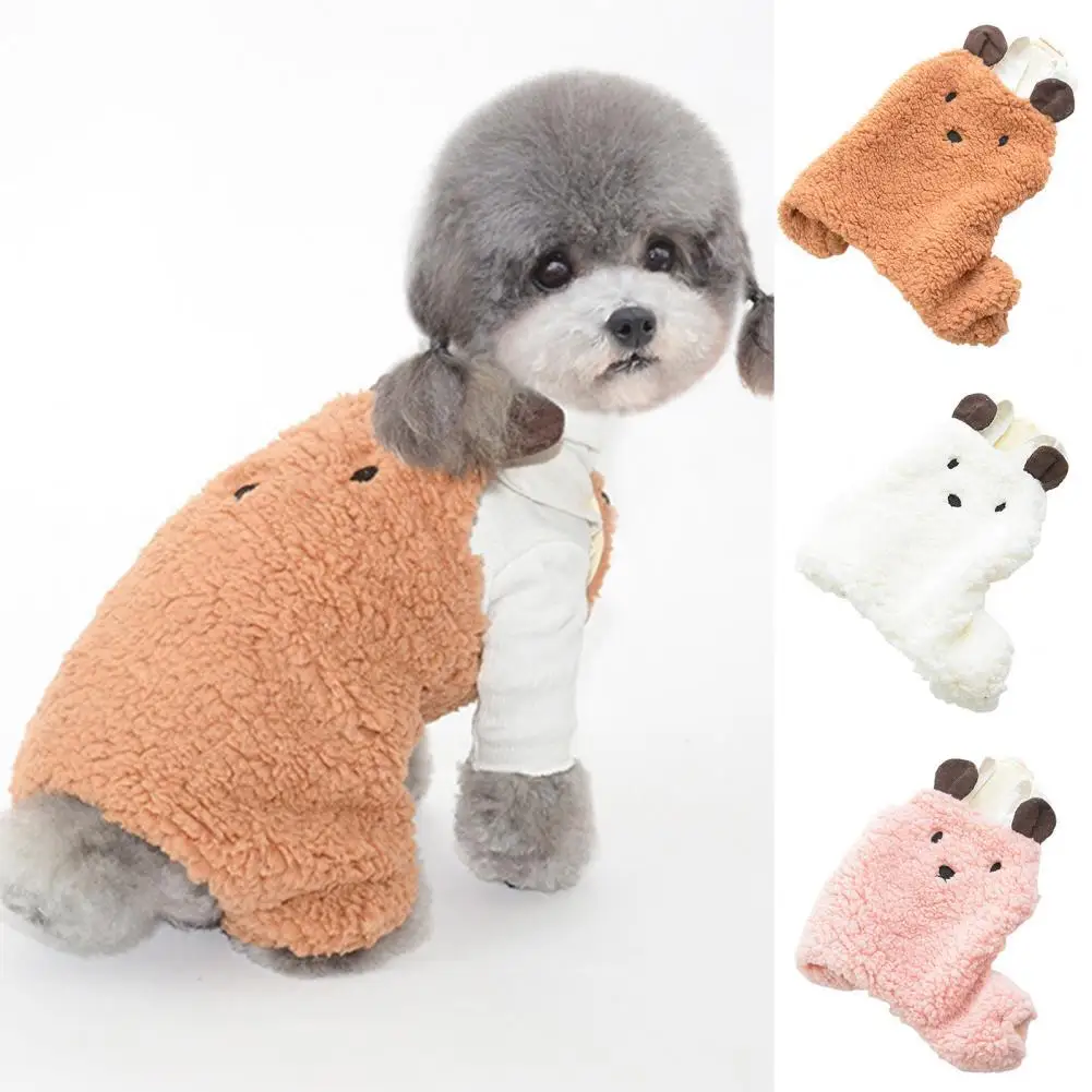 

Comfortable Nice-looking Warm Pet Jumpsuits Clothing Washable Pet Clothes Soft Texture Pet Accessories