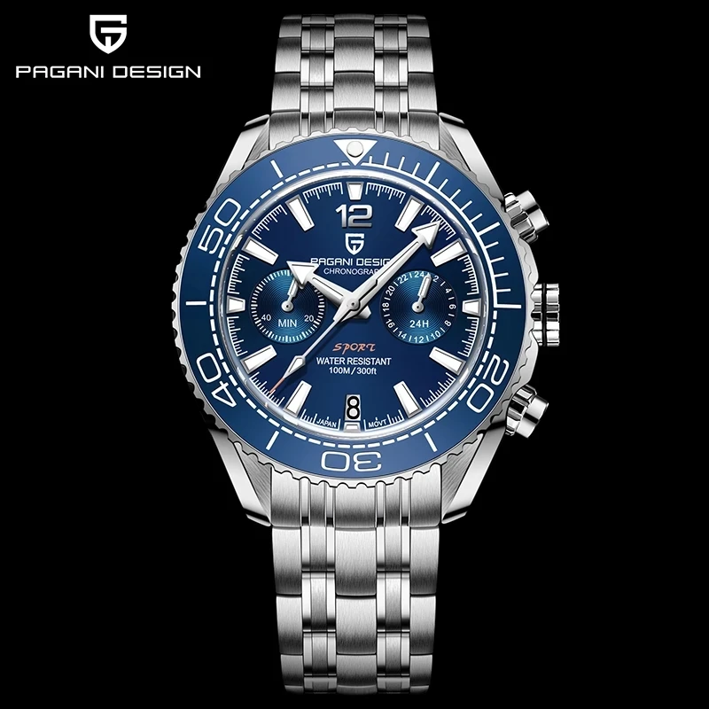 Часы наручные PAGANI Мужские кварцевые с хронографом керамические