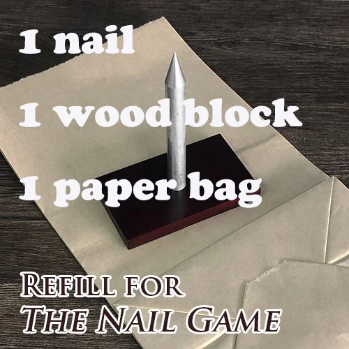1 Nail Игра для ногтей, бумажный пакет, магический маг, закрывающийся бар, иллюзии, магические трюки, трюки, реквизит, ментализм,, безопасная рулетка - Цвет: 1 Nail