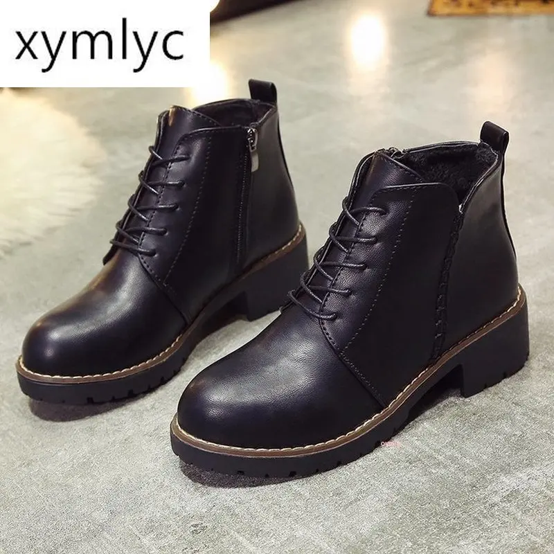 

2020 Spring Autumn Ins New British Style Net Red Small Short Boots Wild Korean Short Tube Chic Martin Boots Women shoes