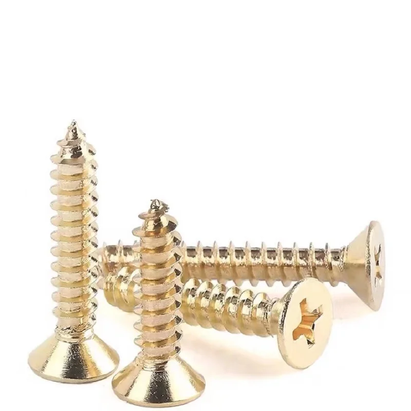 Латунная самонарезающая антикварная мебель 50 шт M2 винты из чистой меди с