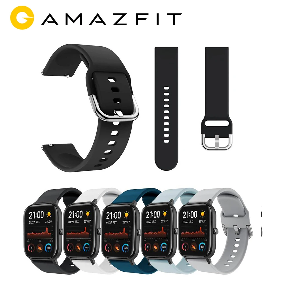 Сменный силиконовый ремешок и защитный жесткий чехол для HUAMI AMAZFIT GTS Smart Sports Watch |