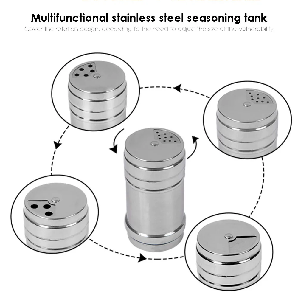 Цельнокроеное платье Нержавеющая сталь бутылочка бутылка для специй сахар соль