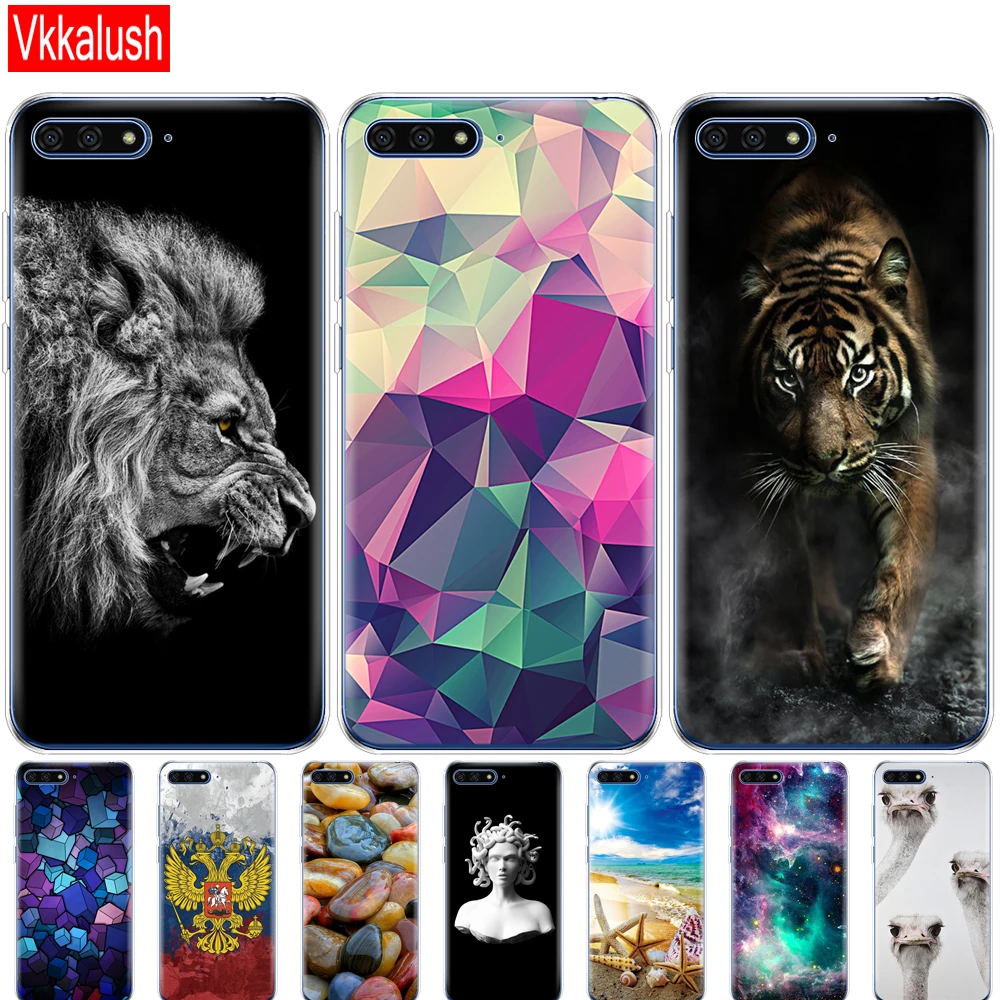 Силиконовый чехол для huawei Y6 2018 5 7 дюйма Prime забавная задняя крышка защитный мягкий