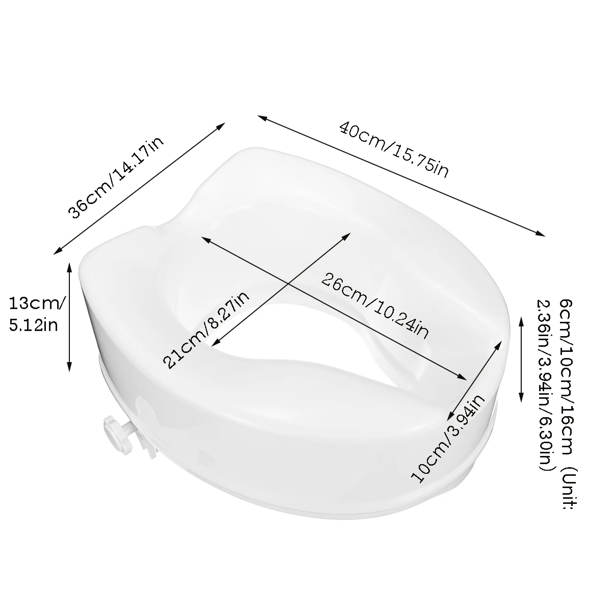 

Elevated Raised Toilet Seat 6/10/16cm Lift Safety Without Cover Disabled Elder Pregnant Toilet Seat Bathroom Accessories